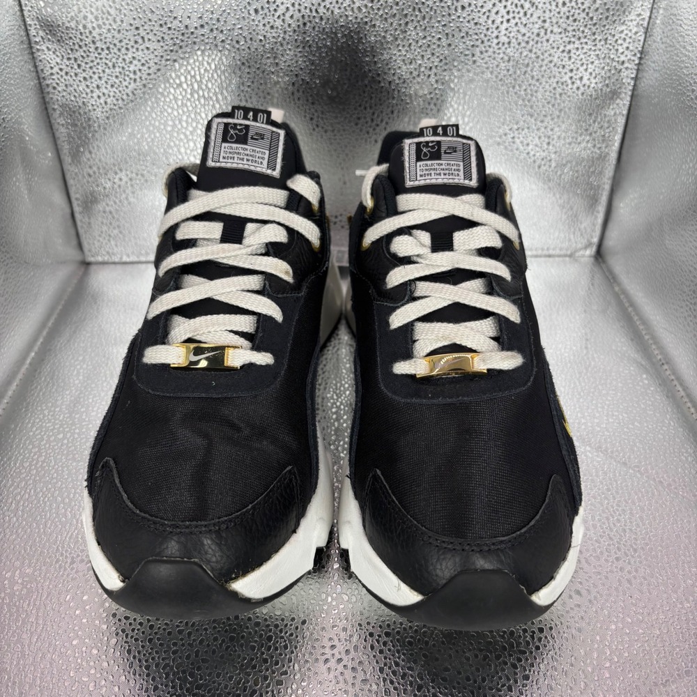 Nike RYZ 365 II Black Gold White Sneakers DJ1518-001 Womens 11 Lifestyle Shoes - Picture 2 of 7